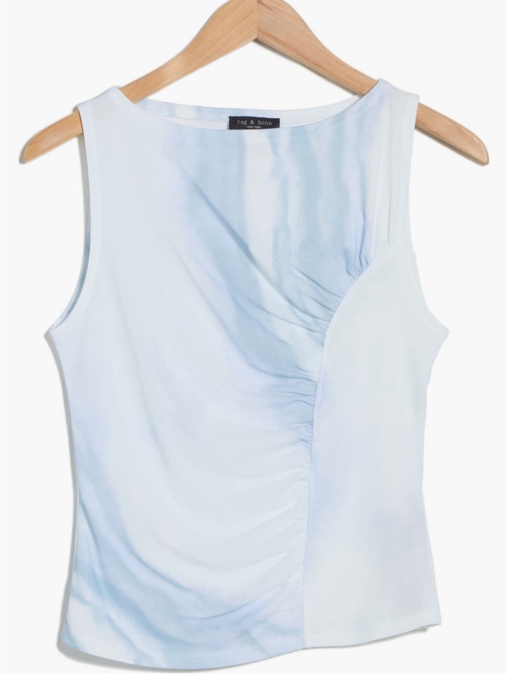 New Rag & Bone Marbling Mesh Ruched Muscle Tank Top Size Medium